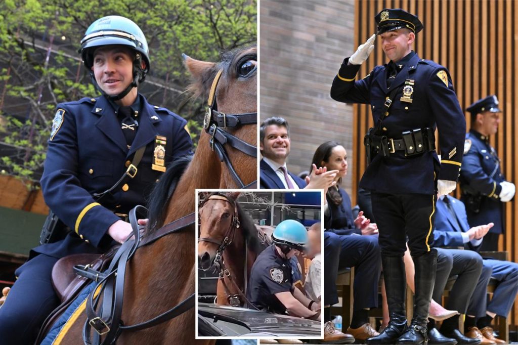 NYPD detective on horseback who reined in purse thief promoted after western flick-like scene