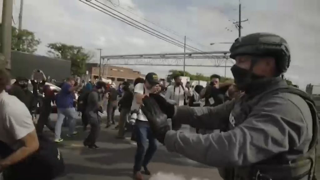 Pepper balls deployed as tensions rise during protest at Delaney Hall in Newark; hunger strike underway
