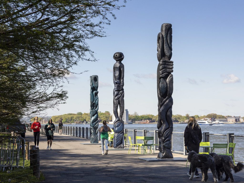 There Are Three Enormous Totems on the Brooklyn Waterfront in NYC. What do They Mean? There Are Three Enormous Totems on the Brooklyn Waterfront in NYC. What do They Mean?