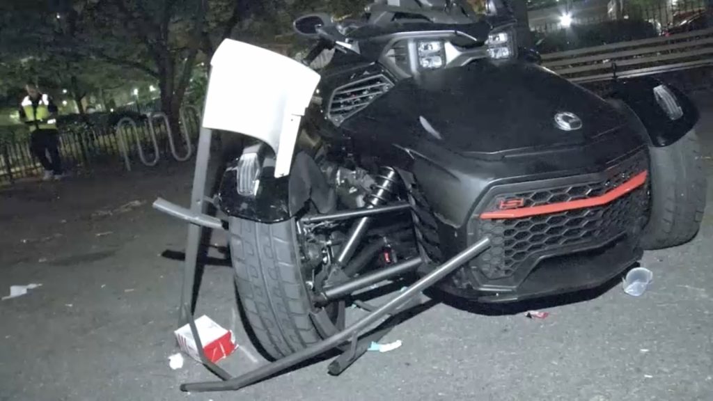 9 injured when motorcycle strikes group inside Commodore Barry Park in Brooklyn