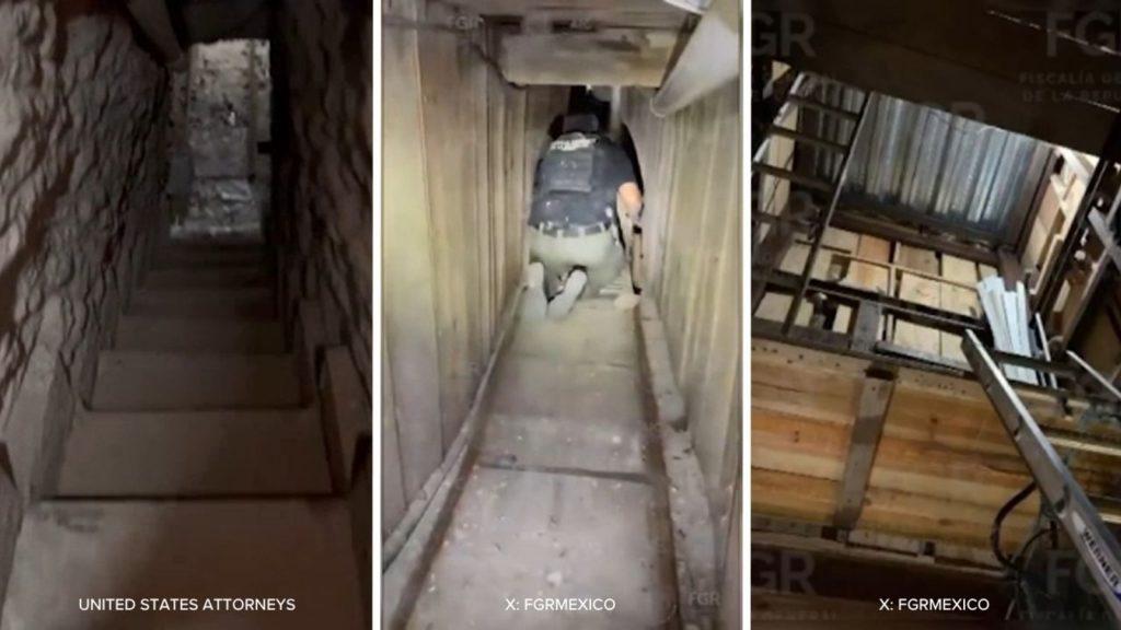 Mexican authorities uncover cross-border tunnel in Tijuana possibly used for drug and weapons trafficking Mexican authorities uncover cross-border tunnel in Tijuana possibly used for drug and weapons trafficking