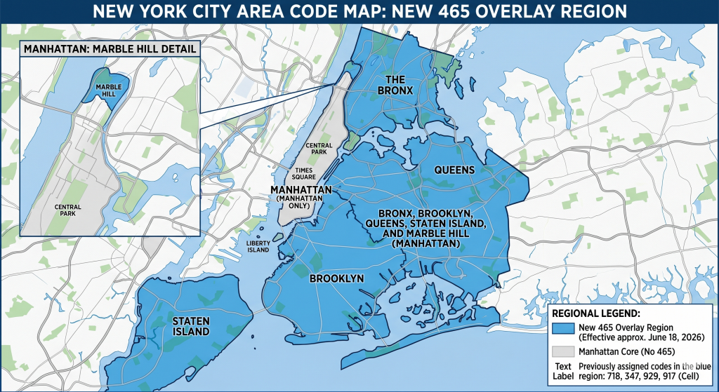 NYC is Getting a New Area Code, 465, Starting Next Week