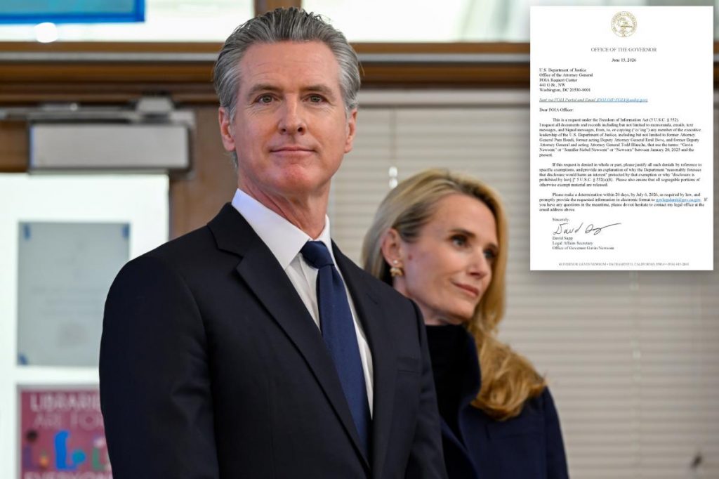 Newsom launches Hail Mary bid to crush bombshell DOJ probe into him and his wife