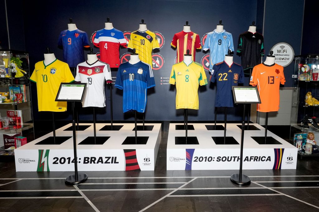 Over 100 Iconic Soccer Jerseys Are on Display at the Empire State Building in NYC
