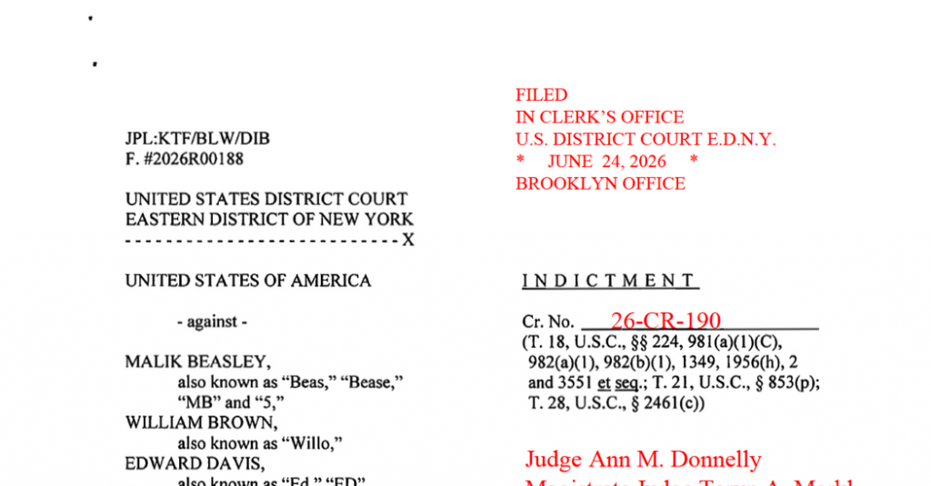 Read the Indictment of Malik Beasley