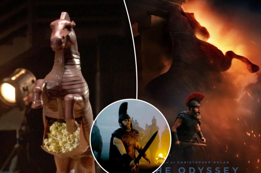 ‘The Odyssey’ Trojan Horse Popcorn Bucket sparks hilarious fan comments 'The Odyssey' Trojan Horse Popcorn Bucket sparks hilarious fan comments