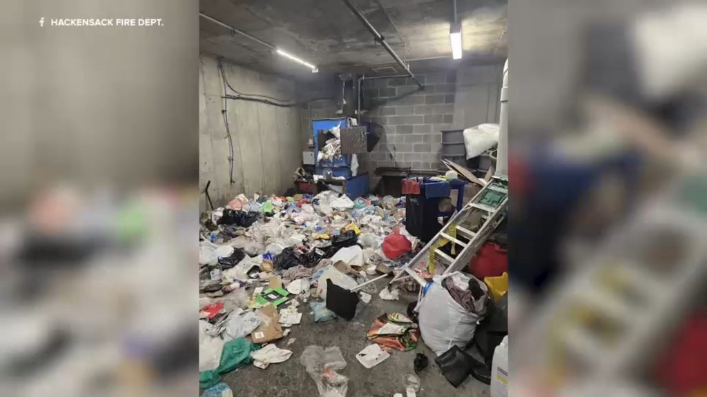 Woman rescued after falling down trash chute in Hackensack, New Jersey