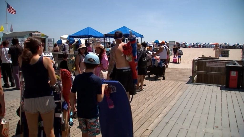 Fourth of July at the Jersey Shore: Beachgoers pack Point Pleasant Beach