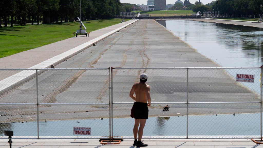 President Trump says Reflecting Pool has been drained and will be 'put back into service soon'