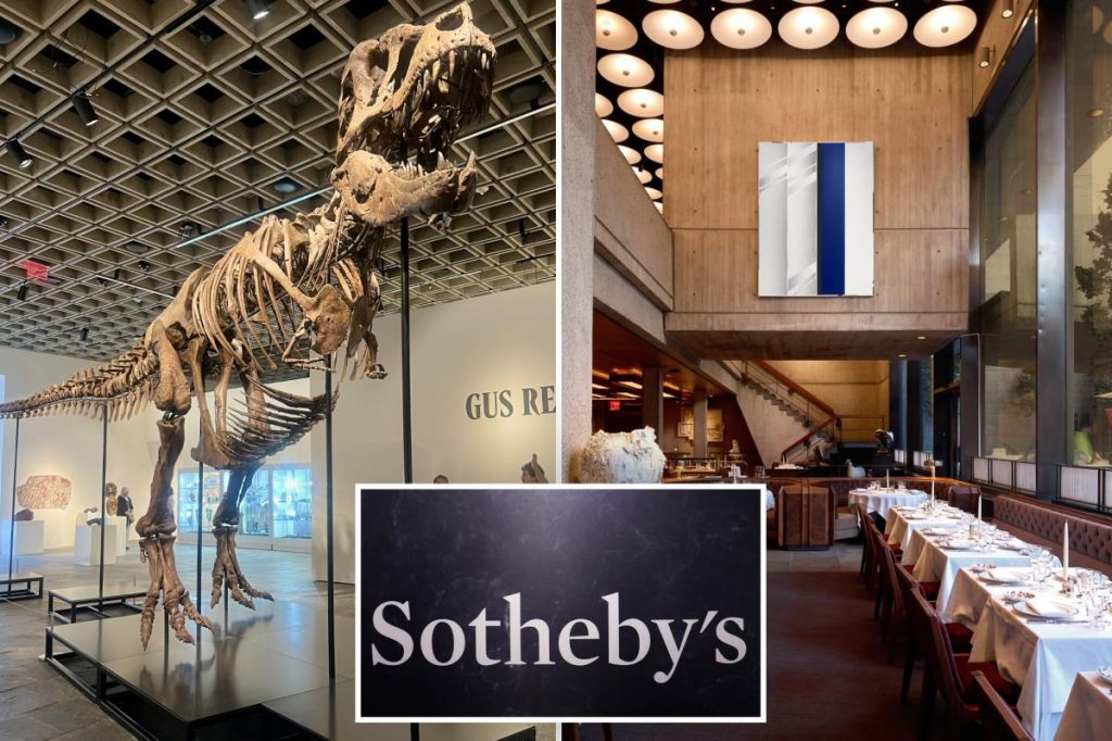 Sotheby’s elegant restaurant Marcel features T. rex tooth display, succulent fare